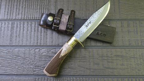 Frontier150 Blue-Damascus W-edge