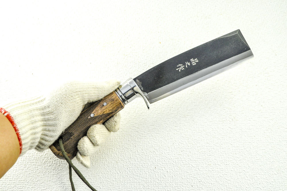 Masano  Bonfire Hatchet Black, Blue 2 Steel, Double Edge, [Angle��Standard] ([Guard] Black) 
