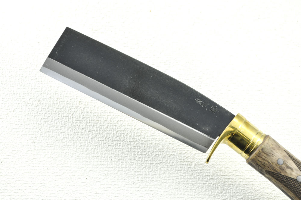 Masano  Bonfire Hatchet Black, Blue 2 Steel, Double Edge, [Angle��Standard] ([Guard] Black) 