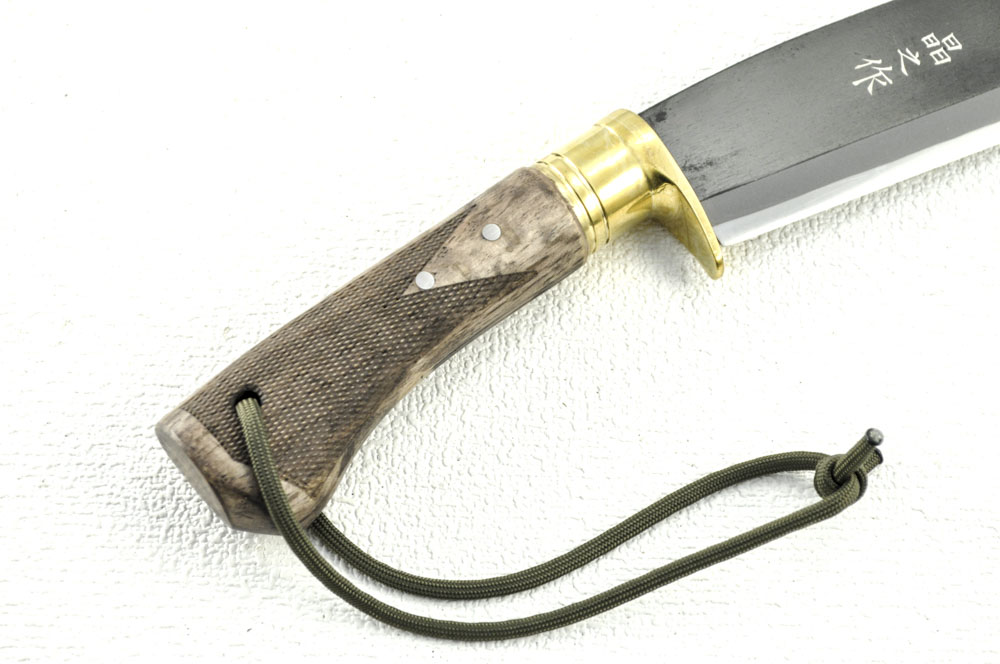 Masano  Bonfire Hatchet Black, Blue 2 Steel, Double Edge, [Angle��Standard] ([Guard] Black) 
