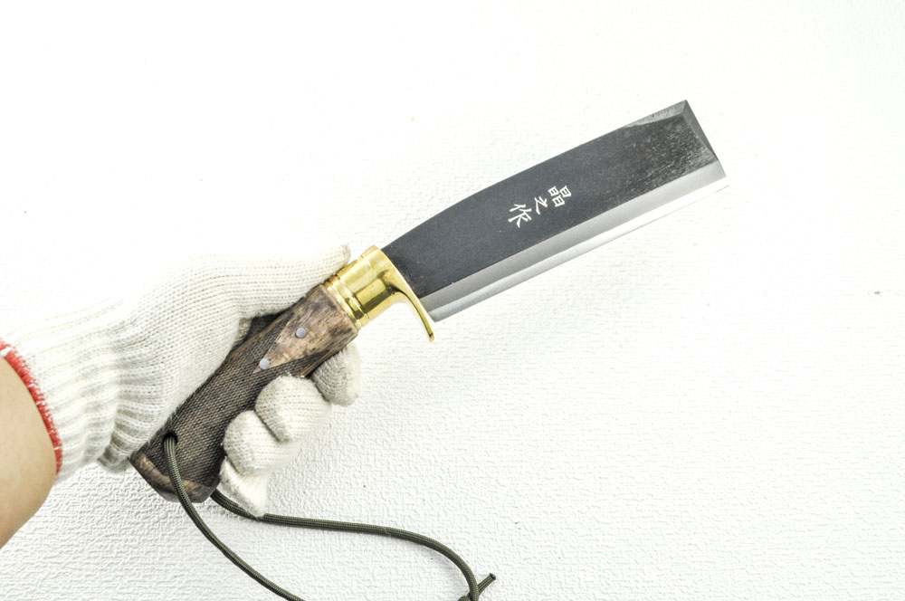 Masano  Bonfire Hatchet Black, Blue 2 Steel, Double Edge, [Angle��Standard] ([Guard] Black) 